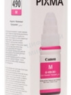 Чернила Canon GI-490M 0665C001 пурпурный для Canon Pixma G1400/2400/3400 (70мл)