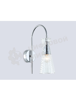 Настенный светильник Ambrella light LH55655 СH/CL хром/прозрачный E14 max 40W 220*90*300