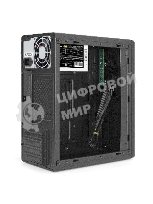 Корпус ExeGate BAA-503-AA500, Mini-Tower, чёрный, 1 x 80/90 мм, БП 500 Вт