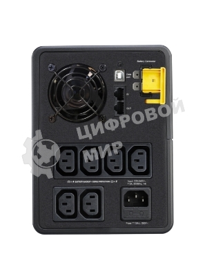 Источник бесперебойного питания APC Back-UPS BX1600MI / 1600ВА / 900Вт / 6xIEC 320 C13, 2xRJ-45