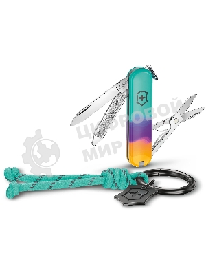 Нож перочинный Victorinox Classic SD Sydney Style (0.6223.E222) 58мм 7 функций бирюзовый подар.коробка
