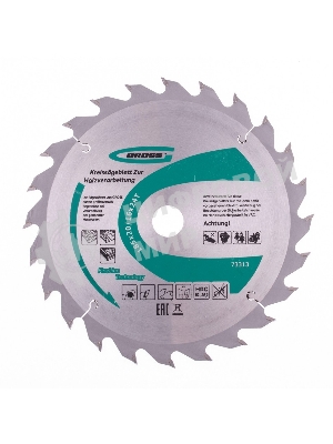 Пильный диск по дереву Gross ф185 х 20 мм, 24 зуба + кольцо 20/16мм