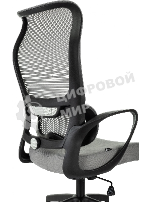 Кресло руководителя Бюрократ Sigma 2 серый, сетка/ткань, крестов. пластик