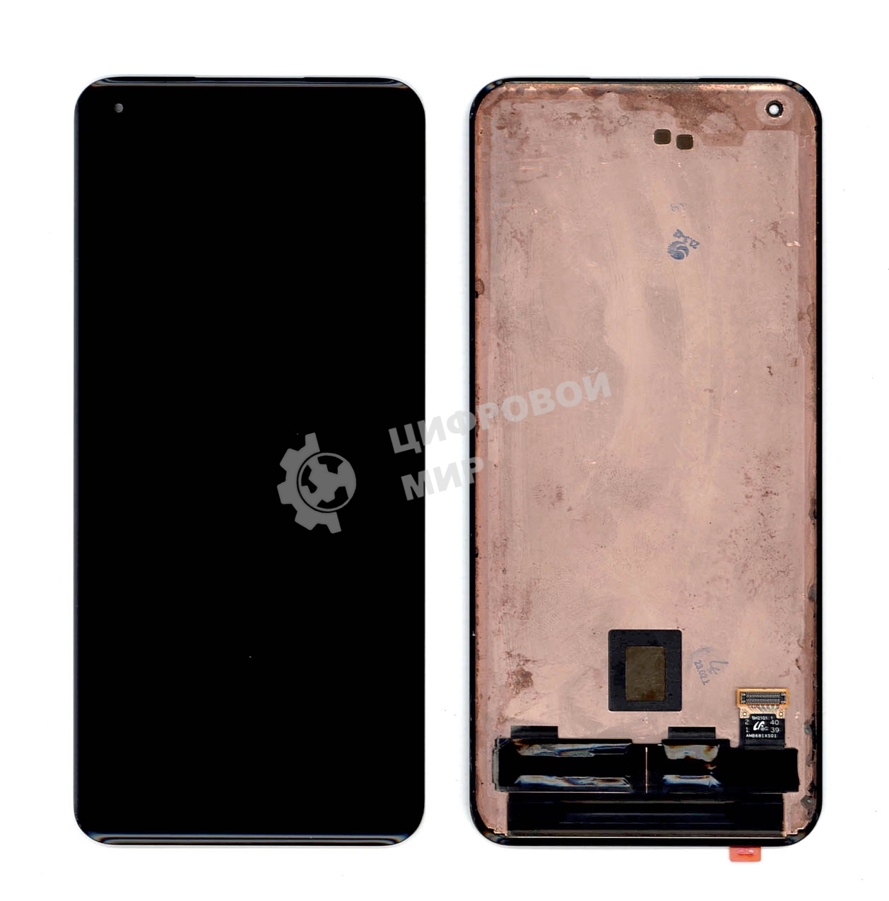 Дисплей для Xiaomi Mi 11 в сборе с тачскрином черный (refurbished)