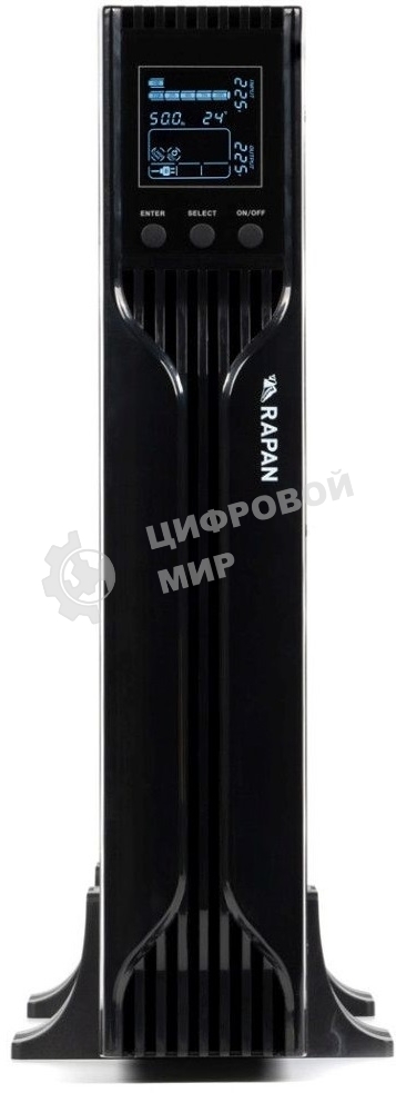 Источник бесперебойного питания ИБП Бастион RAPAN-UPS 3000 RACK+4x9Ah (2100 Вт, Line-interactive, встроенные АКБ 6 шт.x 9Ah) 8960