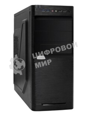 Компьютерный корпус Miditower ExeGate XP-330U-UNS450 (ATX, БП UNS450 с вент. 12см, 2хUSB/2хUSB 3.0, аудио, черный)