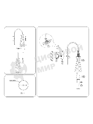 Настенный светильник Ambrella light LH55655 СH/CL хром/прозрачный E14 max 40W 220*90*300