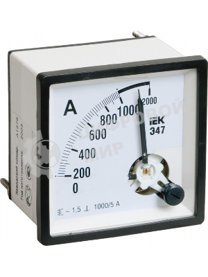 Амперметр IEK Э47 72х72мм 1000/5А кл. точн. 1.5 IPA10-6-1000-E
