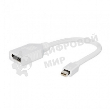 Переходник Gembird Переходник miniDisplayPort - DisplayPort, 20M/20F, 16см, белый