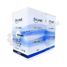 Кабель SkyNet Premium UTP indoor 2x2x0,51, медный, FLUKE TEST, кат.5e, однож., 305 м, box, серый