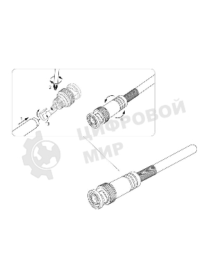 Разъем Rexant штекер BNC под винт с пружиной металл