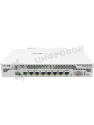 Маршрутизатор Mikrotik CCR1009-7G-1C-PC with Tilera Tile-Gx9 CPU (9-cores, 1Ghz per core), 1Gb RAM, 7xGbit LAN, 1x Combo port (1xGbit LAN or SFP), RouterOS L6, passive cooling desktop enclosure, rackmount ears, PSU
