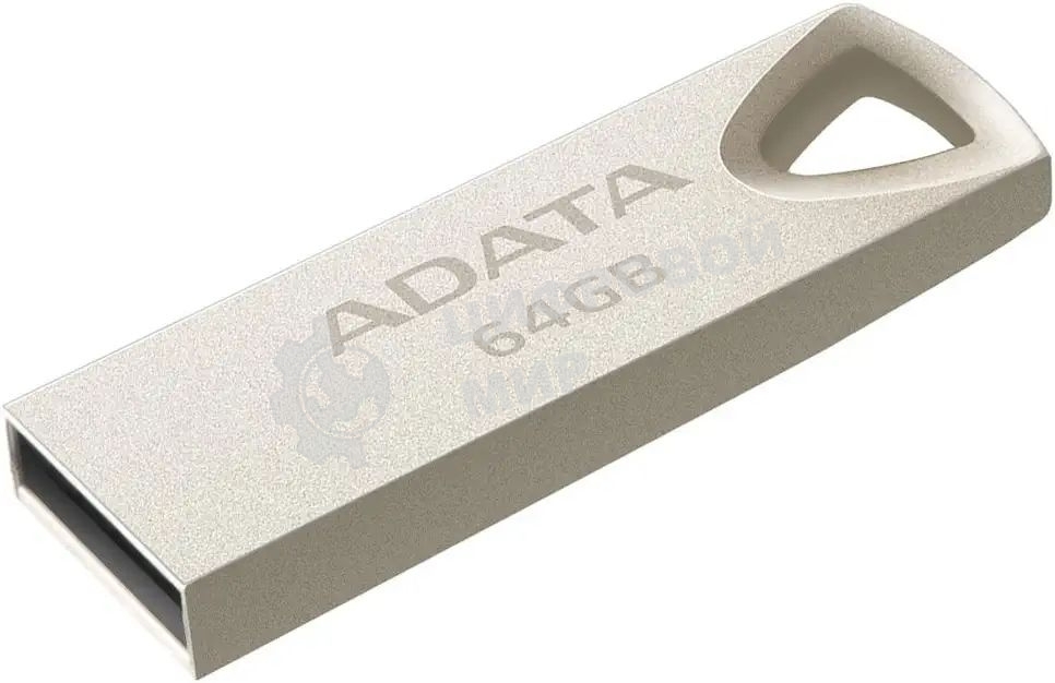 Флешка USB ADATA UV210 (AUV210-64G-RGD), 64Gb, USB 2.0, R/W 15/5, серебро