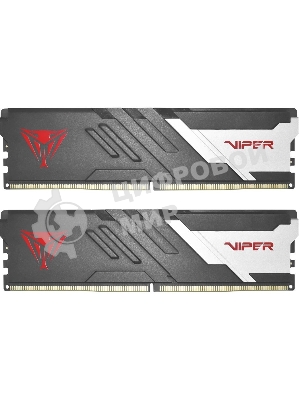 Оперативная память Patriot Viper Venom, DDR5, 64GB (2x32GB), 6400MHz, CL32, DIMM, с радиатором, черный