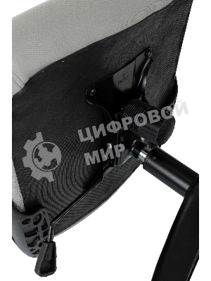 Кресло руководителя Бюрократ Sigma 2 серый, сетка/ткань, крестов. пластик