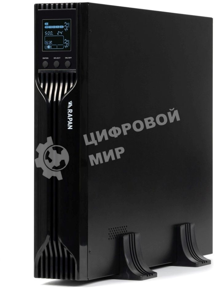 Источник бесперебойного питания ИБП Бастион RAPAN-UPS 3000 RACK+4x9Ah (2100 Вт, Line-interactive, встроенные АКБ 6 шт.x 9Ah) 8960