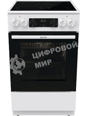 Плита электрическая Gorenje GEC5C61WG белый, конфорок 4 электрических, духовка 70 л, 50 см x 85 см x 59.4 см (без крышки)