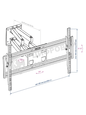 Кронштейн для телевизора Arm Media PT-16 NEW черный, 22