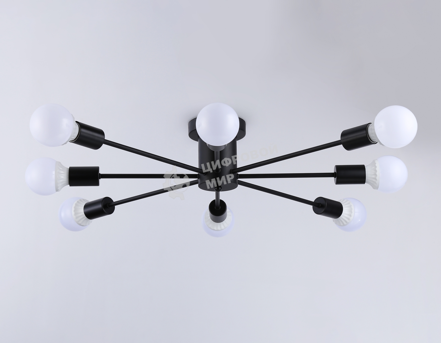 Светильник Ambrella light TR80411/8 BK черный E27/8 max 60W D950*150
