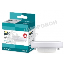 Лампа светодиодная IEK LLE-T80-6-230-40-GX53 Eco 6Вт T75 таблетка 4000К нейтр. бел. GX53 230В