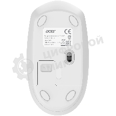 Мышь беспроводная Acer OMR408 белый, 1600 dpi, радиоканал, USB, кнопки - 4