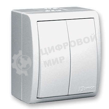 Выключатель 2-кл. ОП Simon15 10А IP54 белый Simon 1594398-030