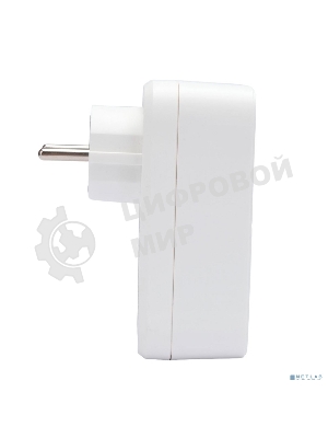 Сетевой фильтр Гарнизон SKT-1-CU2-W 2.0 Мультипорт однорозеточный, 1 р, 16А, 1xType-C, 2 х USB, ур.защиты 2+, белый (21440)