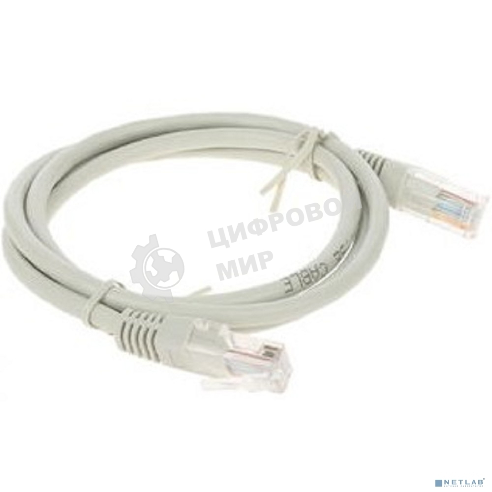 Патч-корд медный UTP Cablexpert PP10-1M cat.5e, 1м, литой, многожильный, серый
