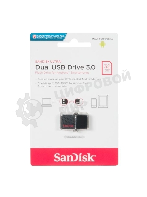 Флешка USB Sandisk 32Gb Ultra Dual SDDD2-032G-GAM46 USB3.0 черный