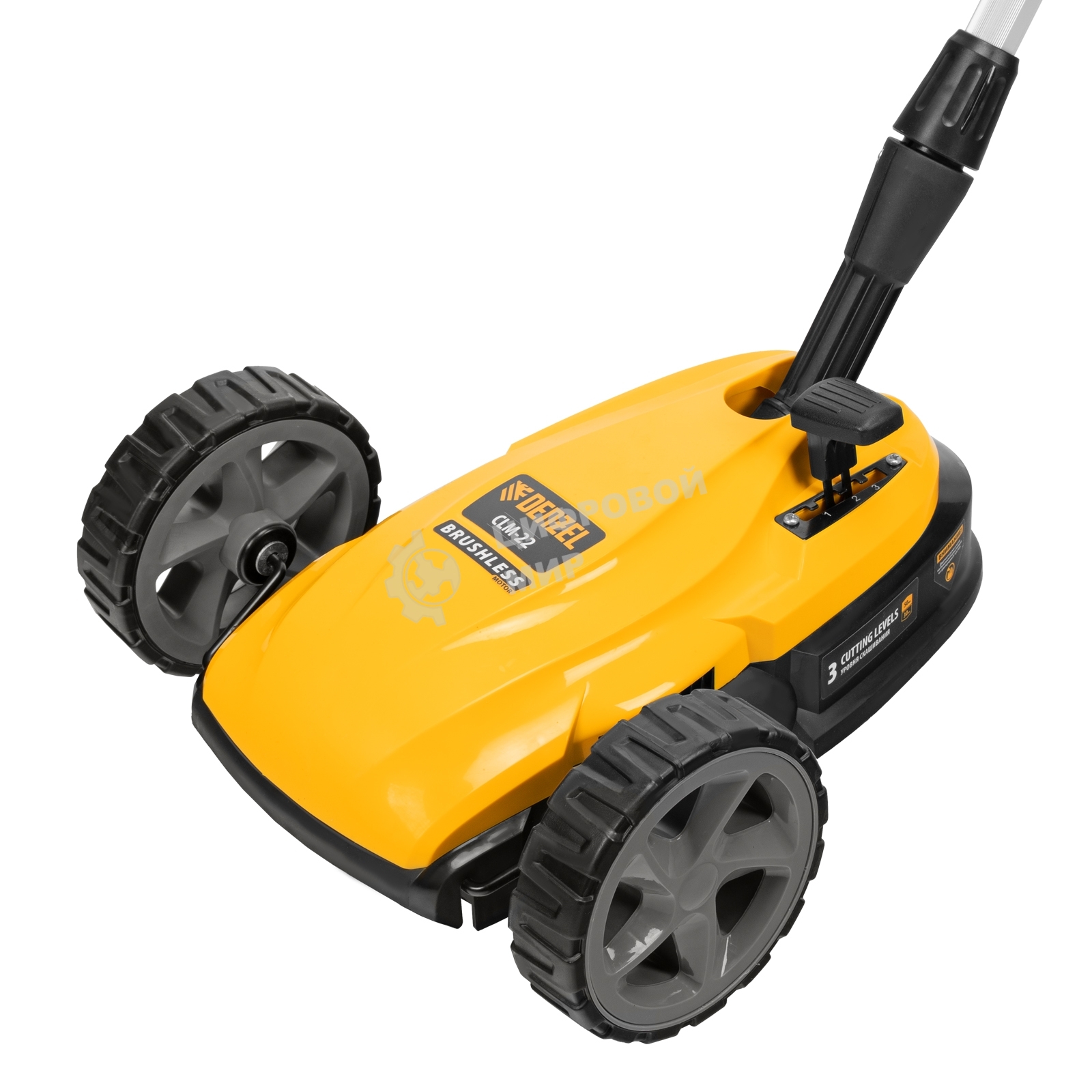 Портативная аккумуляторная газонокосилка Denzel CLM-22, Li-ion, 20В, 220 мм