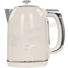 Чайник электрический Galaxy Line GL 0359 1.7 л, 2200 Вт, белый корпус: нерж.сталь/пластик