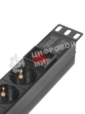 Блок розеток горизонтальный ExeGate ServerPro PDU-19H801 Al-8S-C14-SW, 19