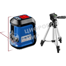 Нивелир лазерный ЗУБР КРЕСТ-15, суперкомпакт, 15м, точн. +/-0,3 мм/м, штатив, чехол