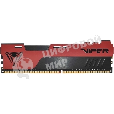 Оперативная память Patriot Viper Elite II, DDR4, 8GB (1x8 GB), 3600 MHz, CL20, DIMM, радиатор, красный/черный