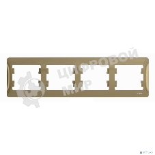 Рамка 4-м Glossa горизонт. титан SchE GSL000404