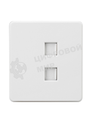 Розетка Kranz ROUND компьютерная двойная RJ45+RJ45 кат6 с/у перламутр