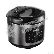 Мультиварка REDMOND MC128, 500 Вт, 3 л, 14 программ, чёрный/ металлик