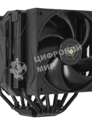Кулер для процессора Thermalright Royal Pretor 130 (4-pin PWM, 158мм, Ni/Cu, 6x6мм, 1x120+1x130мм, 80.45CFM/81.88CFM, 29.4dBA/28.3dBA, 2150PM/1750RPM, S: 1200, 1700, 1851, 2011, 2066, 115X, AM4, AM5, silver, black)