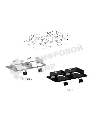 Корпус светильника C7906 SBK черный песок 180*90*H32mm MR16 GU5.3
