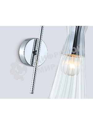 Настенный светильник Ambrella light LH55655 СH/CL хром/прозрачный E14 max 40W 220*90*300