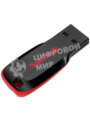 Флешка USB Sandisk CZ50 Cruzer Blade (SDCZ50-032G-B35), 32Gb, USB 2.0, R/W 15/4, черный/красный