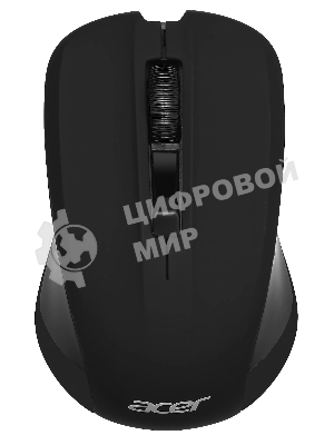 Мышь беспроводная Acer OMR010 черный, 1200 dpi, радиоканал, USB, кнопки - 3