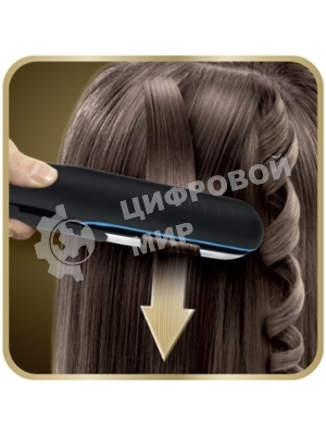 Выпрямитель для волос Rowenta Liss&Curl Ultimate shine SF6220D0 черный/металлик, 25 мм, 230 °C, 5 режимов