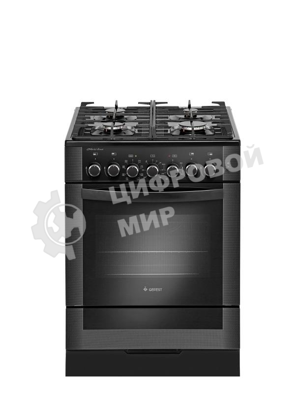 Плита комбинированная Gefest 6502-03 0029 черный, конфорок 4 газовых, духовка 55 л, 60 см x 85 см x 60 см