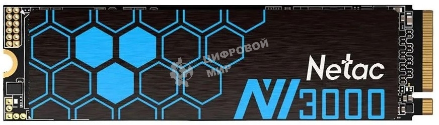 Накопитель SSD Netac NV3000, 500Gb, PCIe 3.0 x4, M.2 2280, NVMe, R/W 3000/2100, с радиатором