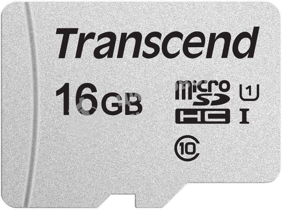 Флеш карта microSD 16Gb Transcend microSDHC Class 10 UHS-1 U1, (без адаптера), TLC