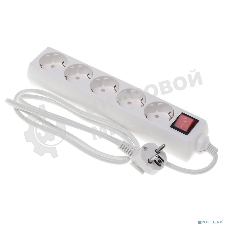 Сетевой удлинитель Buro BU-PS5.1/W 1.5 м (5 розеток) белый (пакет ПЭ)