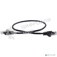 Патч-корд литой AOpen ANP511 0.5M BK UTP cat.5е 0,5м черный