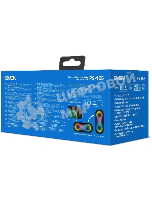 Портативная акустика SVEN PS-165, черный (16 Вт, Waterproof (IPx6), TWS, Bluetooth, microSD, 3000мА*ч)
