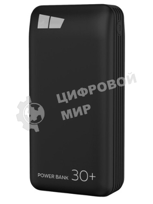 Портативный аккумулятор More choice (4620202550576) PB22-30 с кабелем 2USB 2.1A - 30000mAh черный